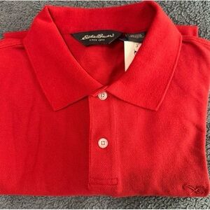 Eddie Bauer Men's Vibrant Red Polo, M, NWT